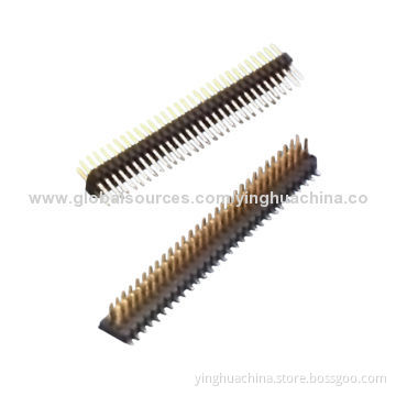Pin Header Connectors, Dual Rows/Insulators Straight/Right Angle/SMT, 0.8 x 1.2mm Pitch, 1.38mm 1808